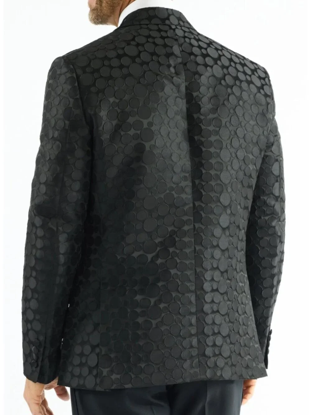 Dotted Jacquard Evening Jacket SAVILE ROW CO - NWT - Size 40 Regular, BLACK